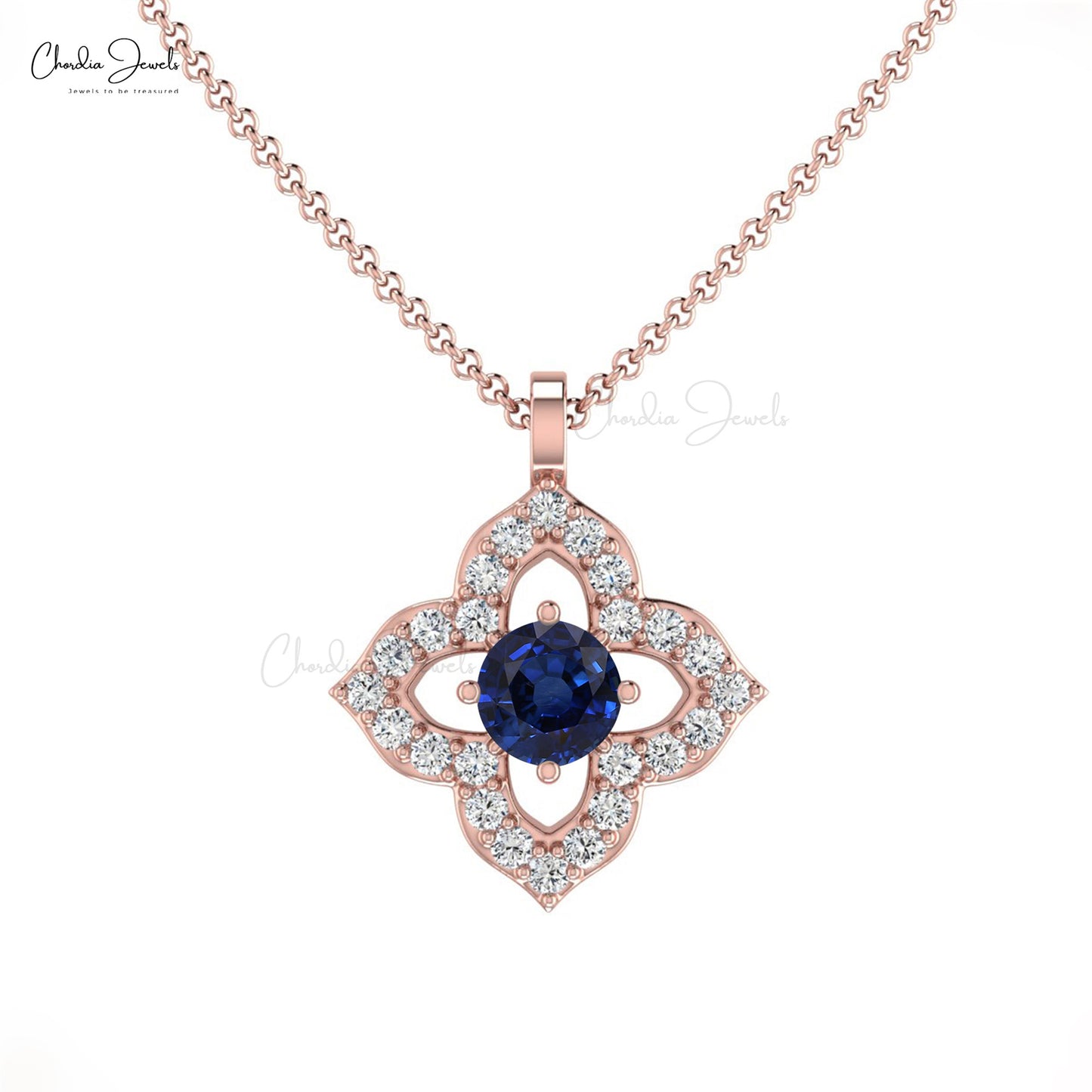 Sapphire Necklace, 14K White Gold Emerald Cut Sapphire Solitaire Neckl –  LTB JEWELRY